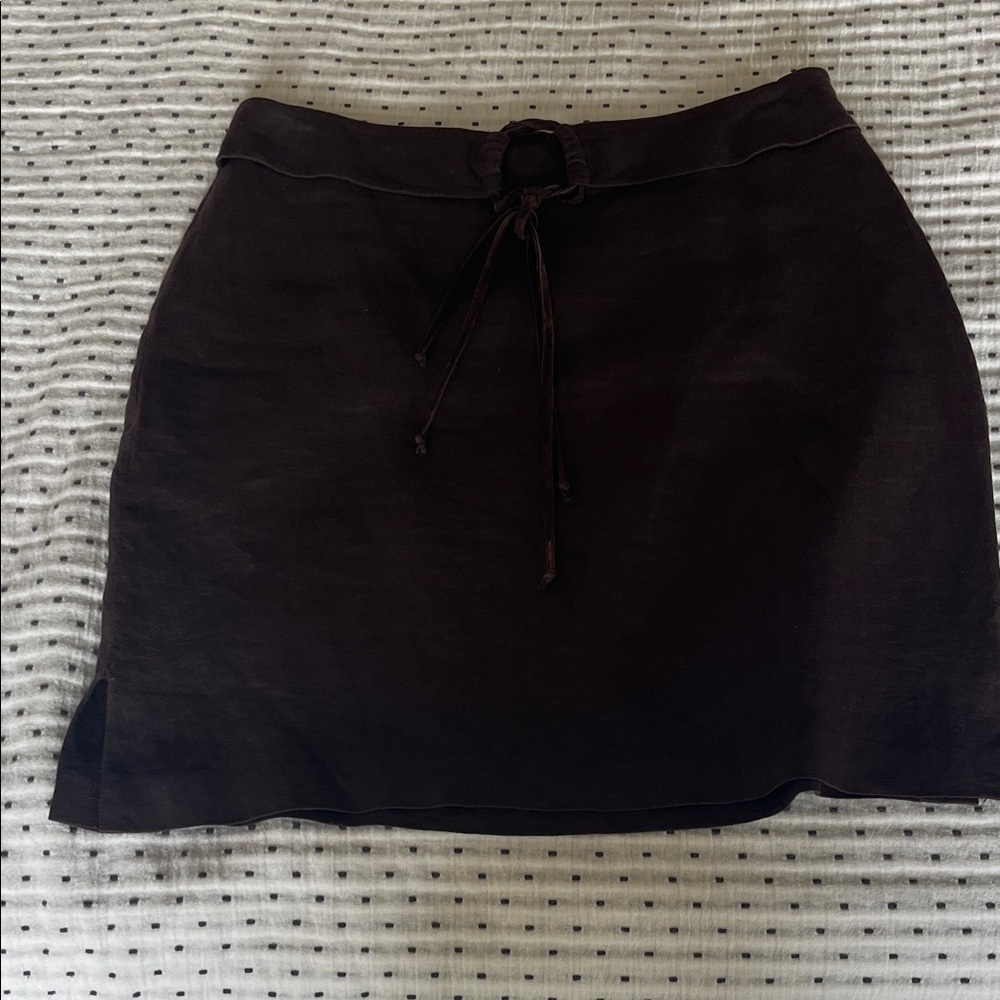 Chic Black Mini Skirt with Drawstring
